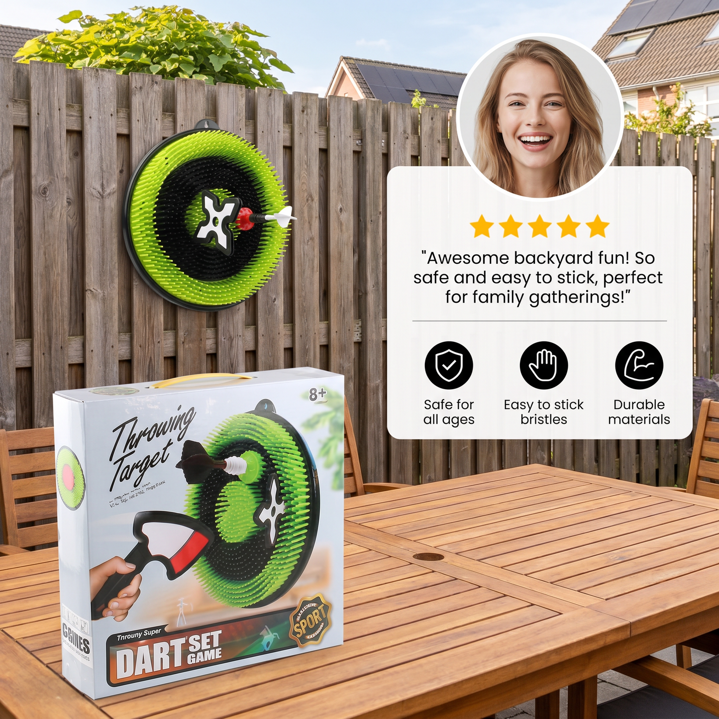 Axtwurfspiel für den Garten