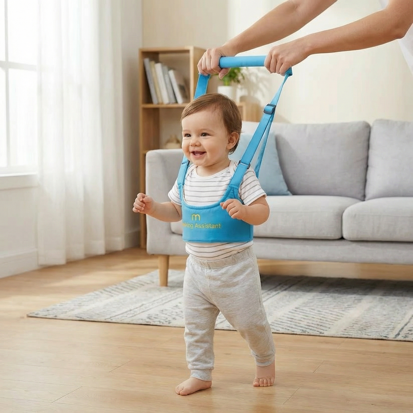 Verstellbare Baby-Lauflernhilfe mit Sicherheitsgurt