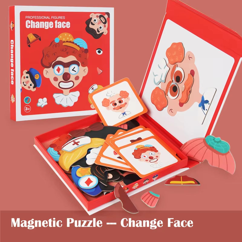 Pädagogisches Gesichtsausdruck Lern Puzzle für Kinder