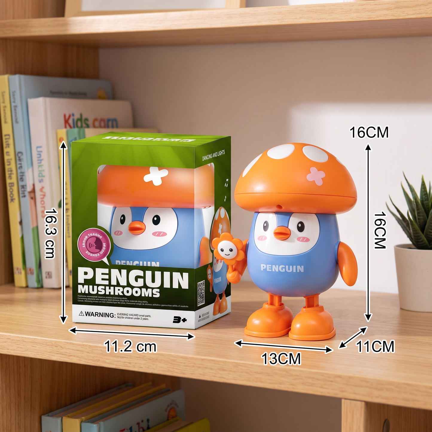 Interaktives sprechendes und tanzendes Pinguin-Spielzeug mit Musik