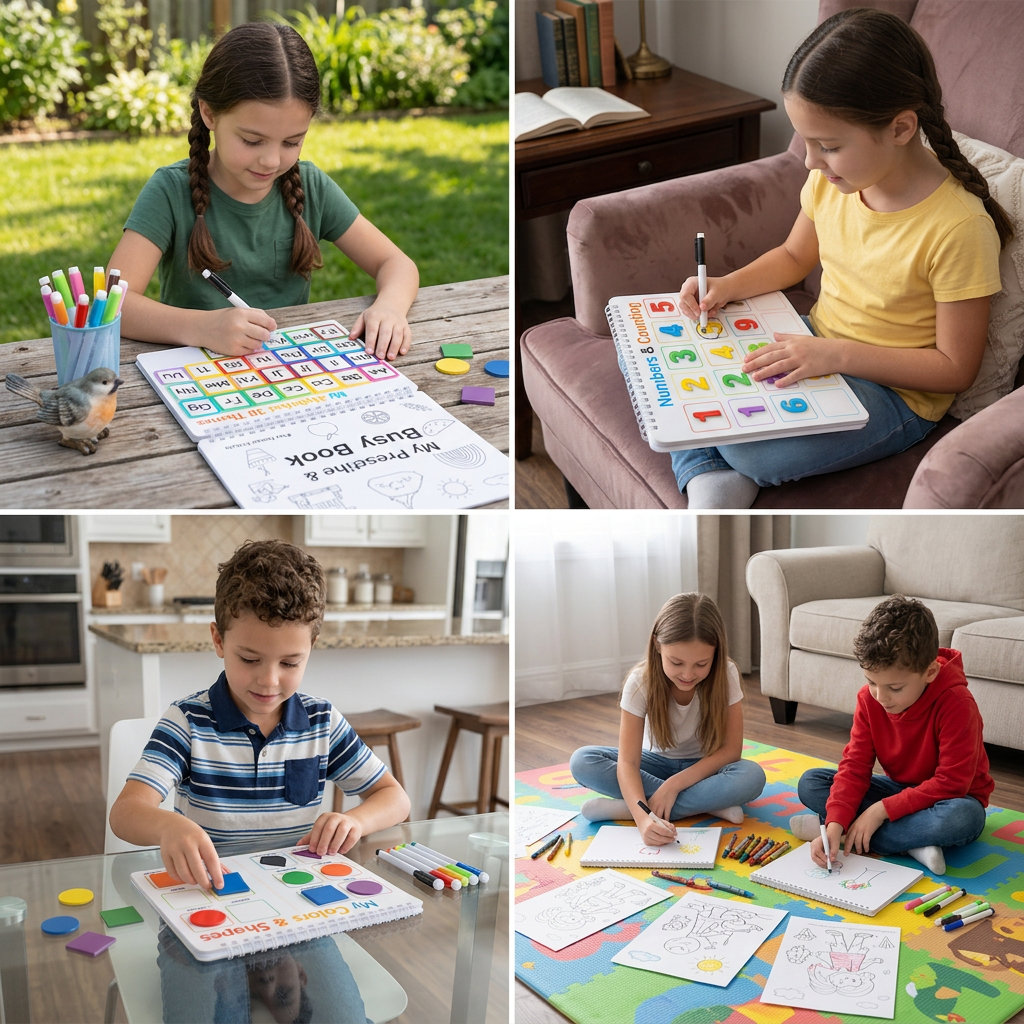 Montessori-Aktivitätsbuch – Wiederverwendbares Lernbuch für Vorschulkinder