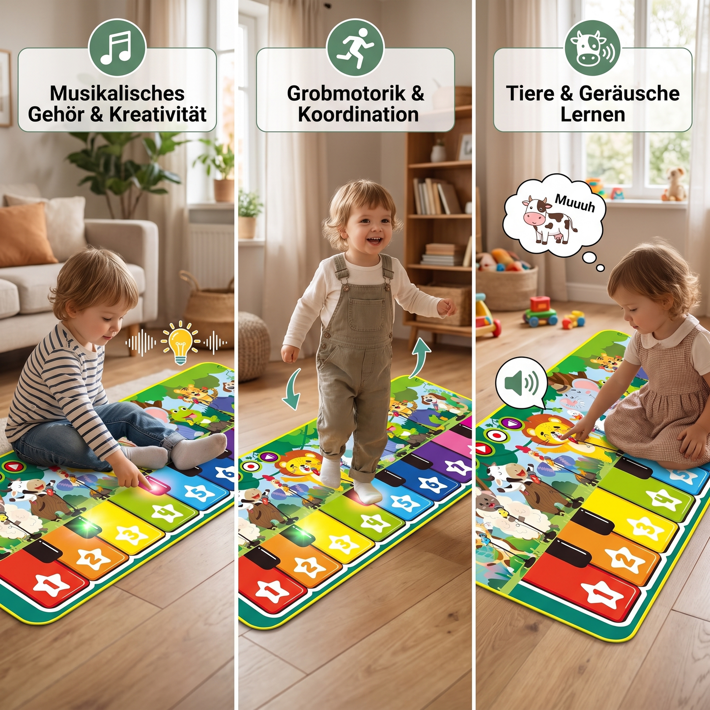 Interaktive Musik-Klavier-Spielmatte für Kinder