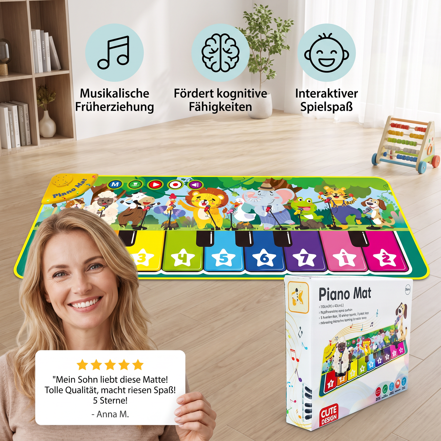 Interaktive Musik-Klavier-Spielmatte für Kinder