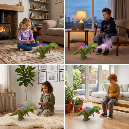 Ferngesteuerter laufender T-Rex – RC-Dinosaurier mit Sprühnebel, Licht & Sound