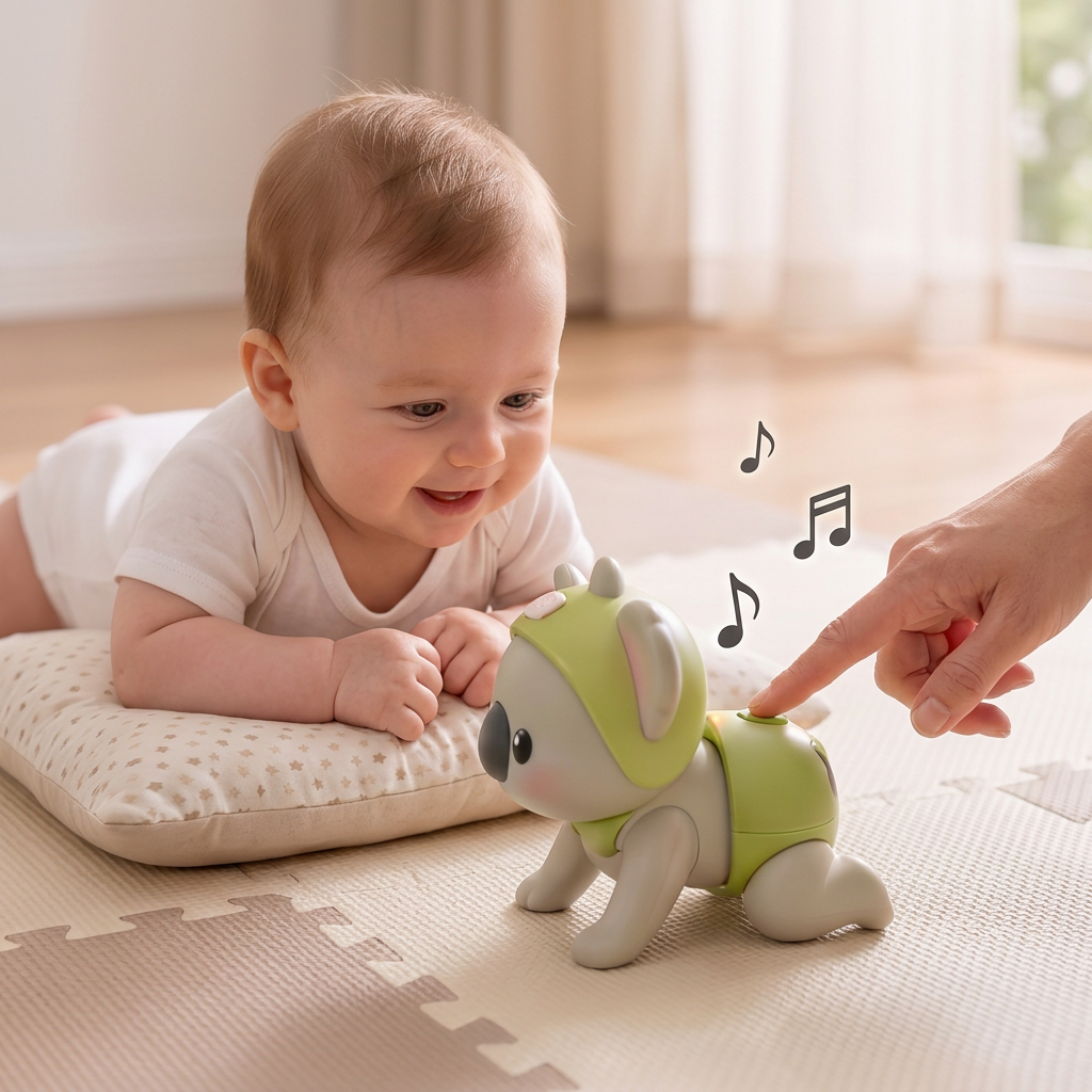 Interaktives Krabbel-Babyspielzeug mit Musik und Sprachaufzeichnung