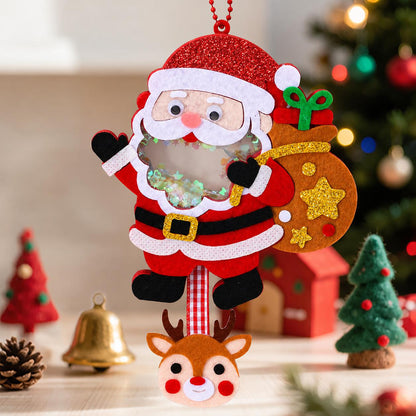 DIY-Weihnachts-Schüttelanhänger-Bastelset für Kinder