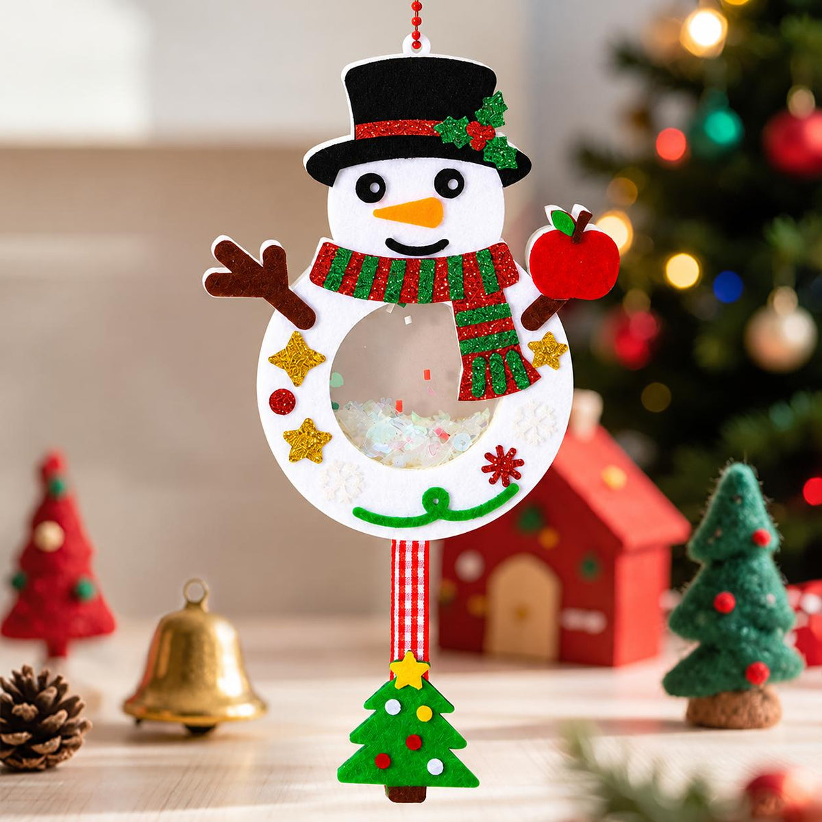 DIY-Weihnachts-Schüttelanhänger-Bastelset für Kinder