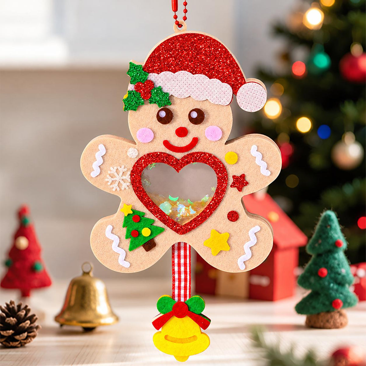 DIY-Weihnachts-Schüttelanhänger-Bastelset für Kinder