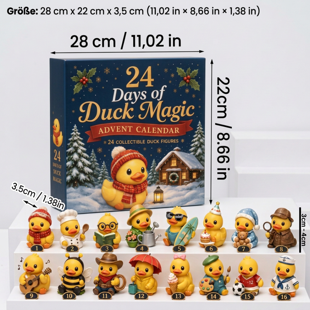 24-Tage-Adventskalender mit magischen Enten & sammelbaren Mini-Figuren