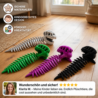 Lustiges Dinosaurier-Skelett-Plüschkostüm