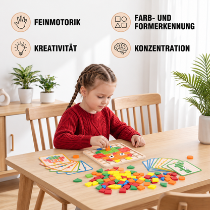 Montessori Mosaik Puzzle Farben und Formen Spiel