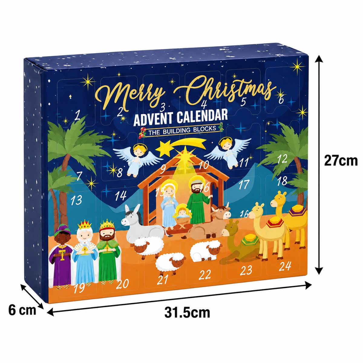 Weihnachtskrippen-Baustein-Adventskalender für Kinder