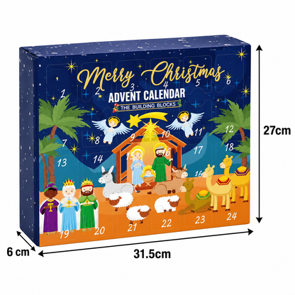 Weihnachtskrippen-Baustein-Adventskalender für Kinder