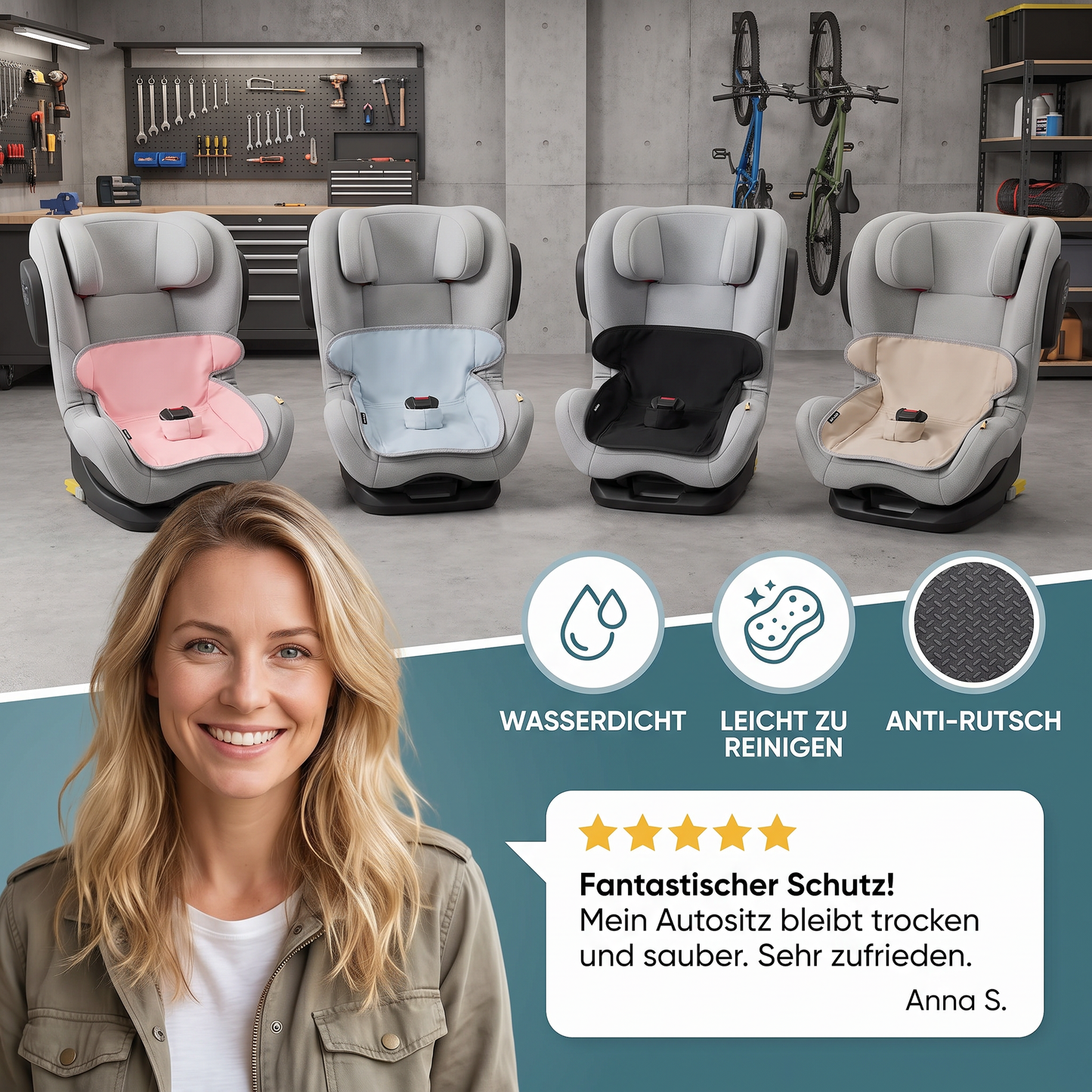 Wasserdichte Autositz-Schutzmatte für Kindersitze