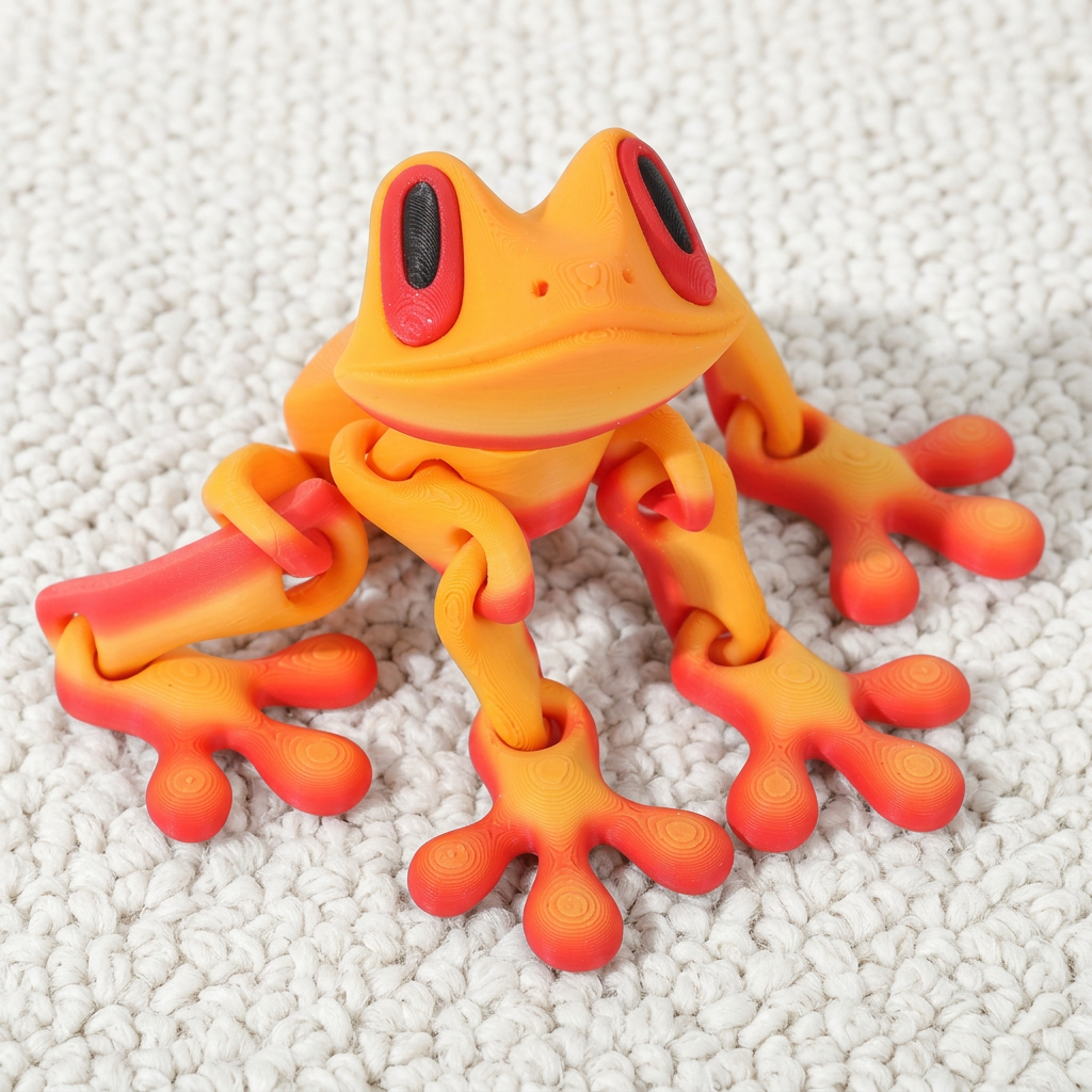 3D-gedruckte magnetische flexible Frosch-Fidget-Spielzeug