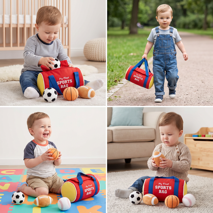 Mein erstes Sport-Plüschset – Weiches Spielzeug für Babys
