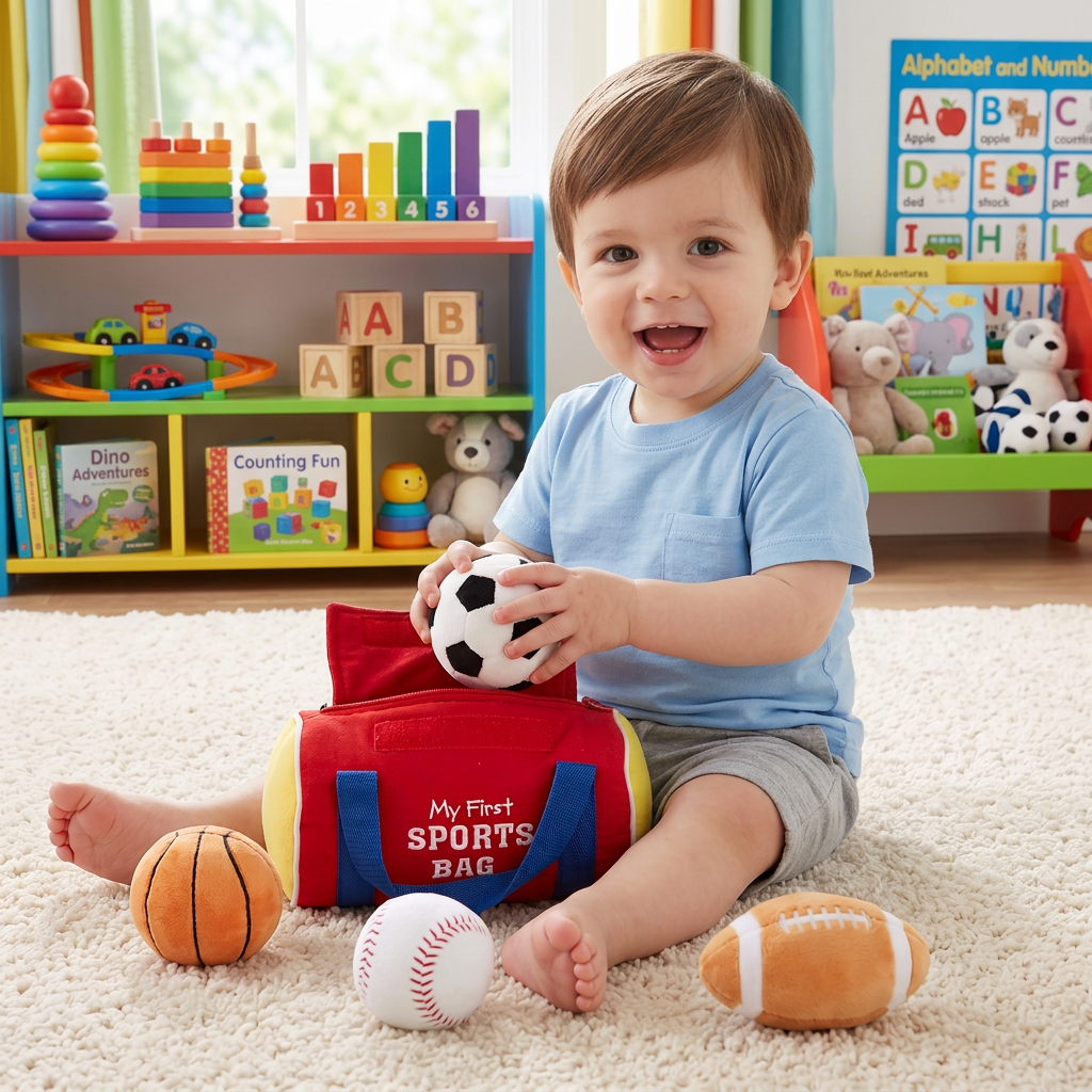 Mein erstes Sport-Plüschset – Weiches Spielzeug für Babys