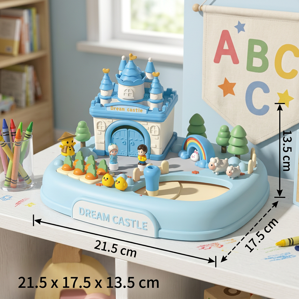 Magnetisches Traum-Schloss- & Garten-Spielset für Kinder