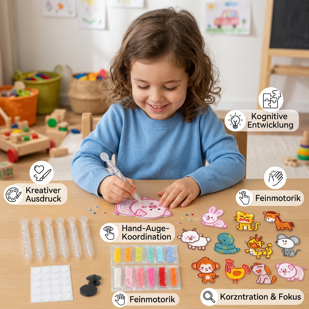 DIY-Punktperlen-Sticker-Bastelset für Kinder