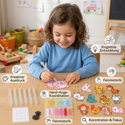 DIY-Punktperlen-Sticker-Bastelset für Kinder