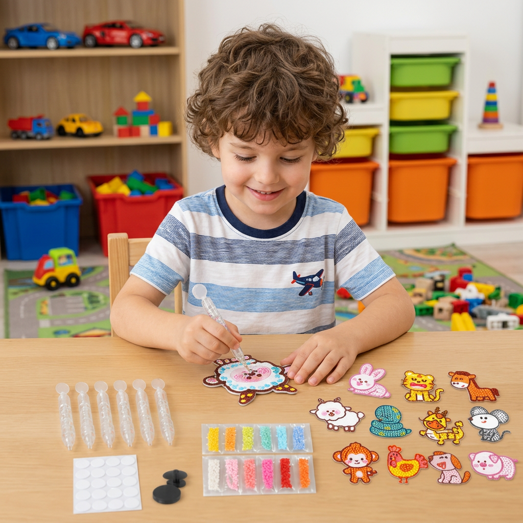 DIY-Punktperlen-Sticker-Bastelset für Kinder