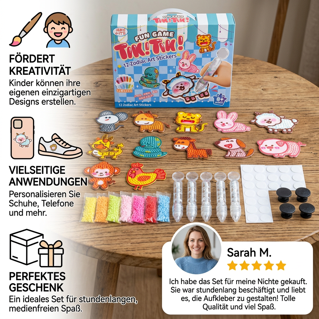 DIY-Punktperlen-Sticker-Bastelset für Kinder