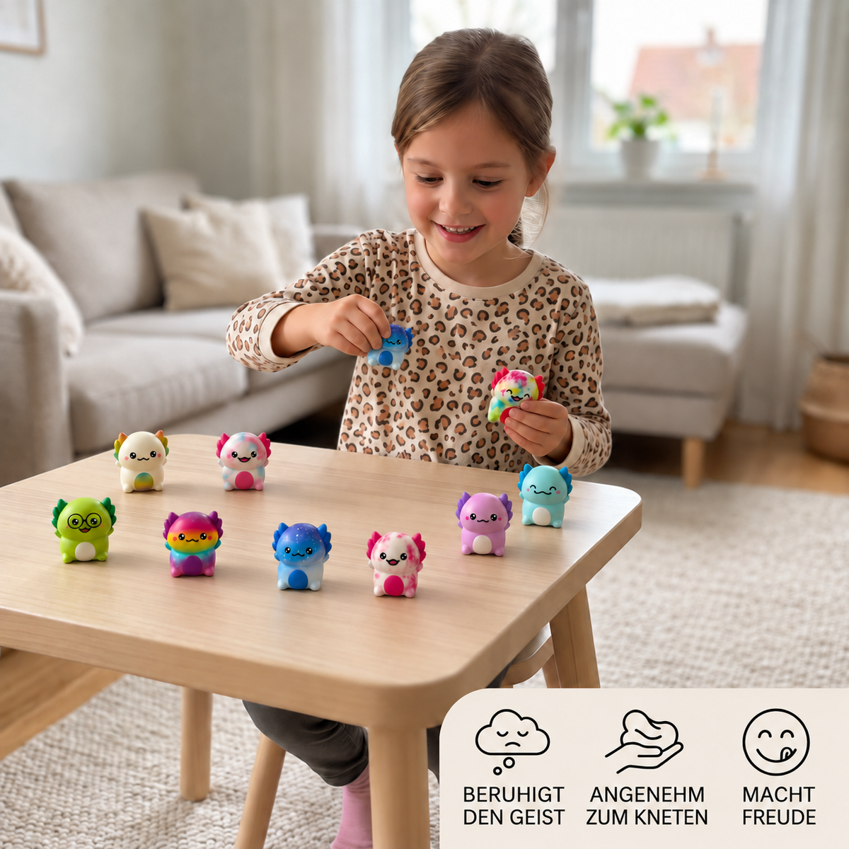 12er-Pack weiche Axolotl-Squishies – Anti-Stress-Spielzeug