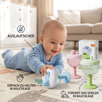 Auslaufsicherer Baby-Trinklernbecher mit Strohhalm