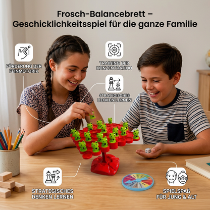 Frosch-Balancebrett – Geschicklichkeitsspiel für die ganze Familie