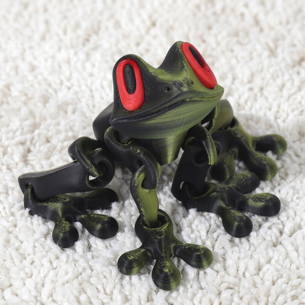 3D-gedruckte magnetische flexible Frosch-Fidget-Spielzeug