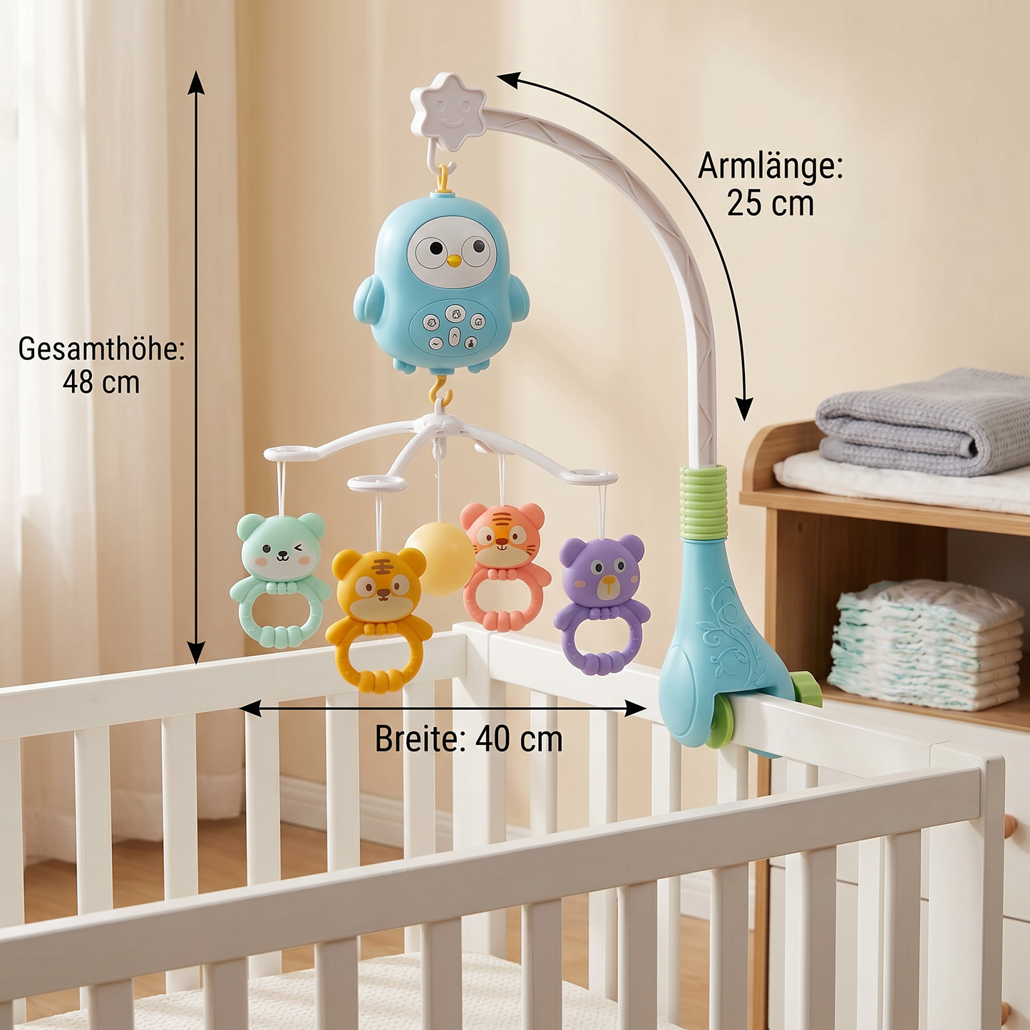 Mobile Spielzeug für Babybett & Wickeltisch