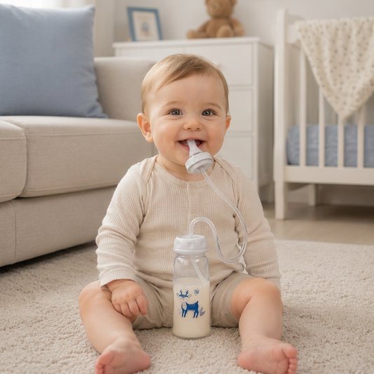 Freihändige Baby Trinkflasche zum Füttern