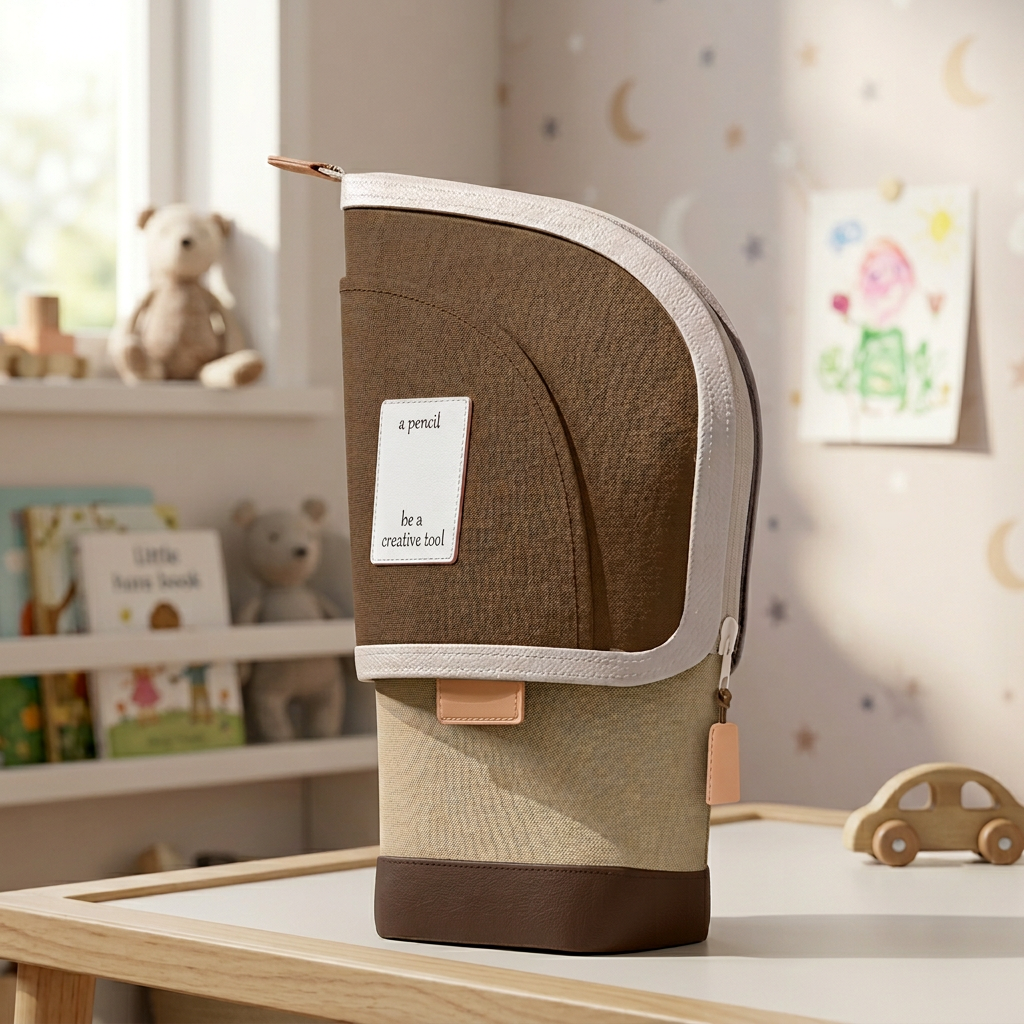 2-in-1 Pop-Up Federmäppchen mit Stiftehalter – Platzsparender Schreibtisch-Organizer