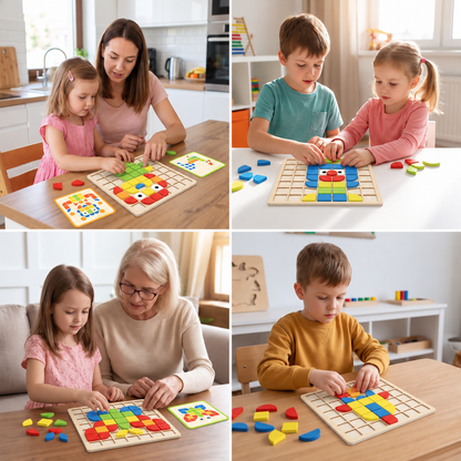 Montessori Mosaik Puzzle Farben und Formen Spiel