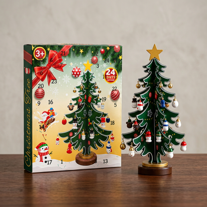24-Tage-Adventskalender mit Mini-Weihnachtsbaumschmuck für Kinder