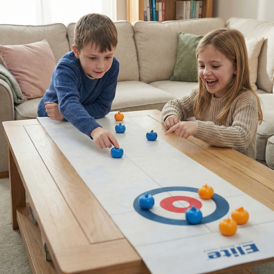 Faltbares Tisch-Curling Spiel – 2-Spieler Wettkampf-Set