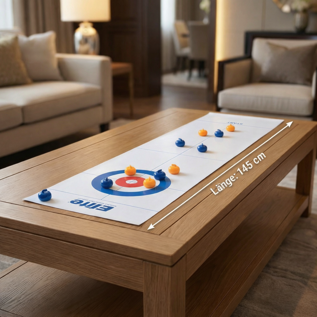 Faltbares Tisch-Curling Spiel – 2-Spieler Wettkampf-Set