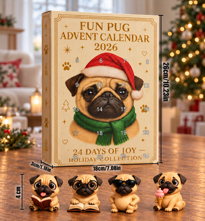 24-Tage Mops-Adventskalender mit Überraschungsfiguren