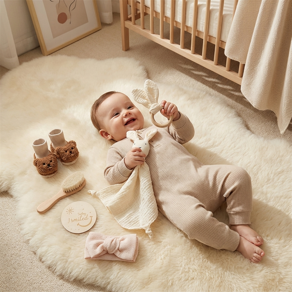 6-Teiliges Neugeborenen Geschenkbox Set  – Baby Erstausstattung