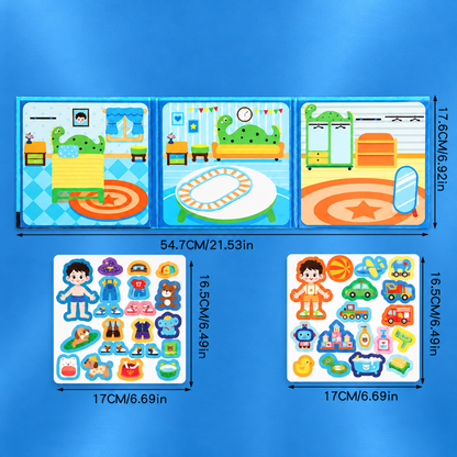 Montessori Magnet-Quiet-Book – Kreatives Ankleide- & Szenenspiel