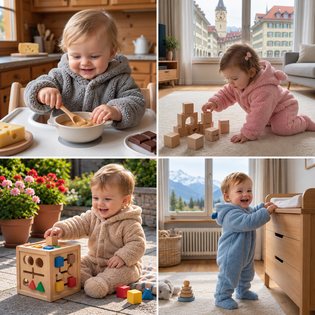 Weicher & kuscheliger Baby-Bären-Overall mit Kapuze