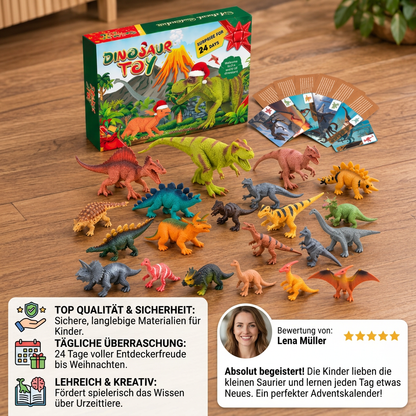 24-Tage-Dinosaurier-Adventskalender mit Überraschungsfiguren