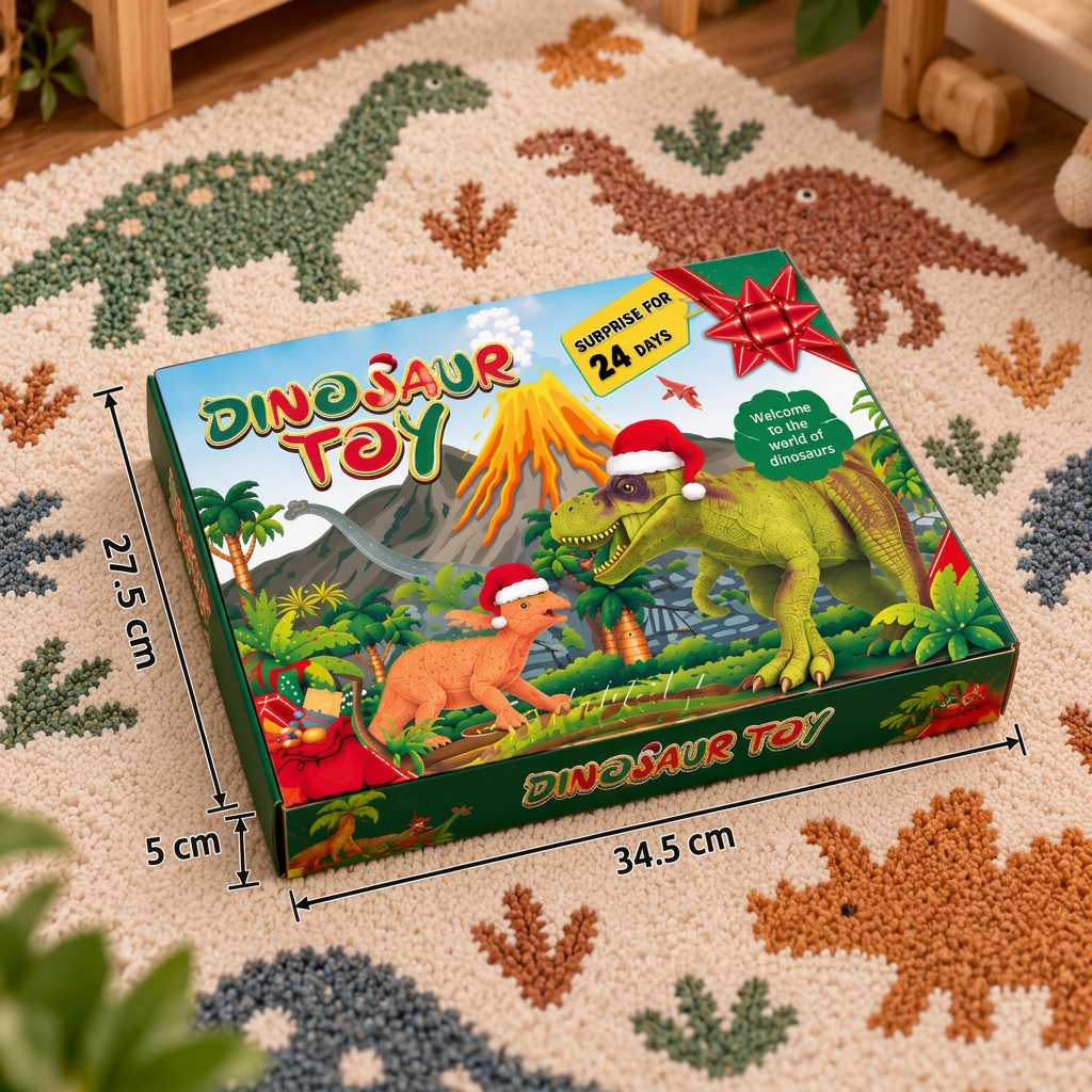 24-Tage-Dinosaurier-Adventskalender mit Überraschungsfiguren