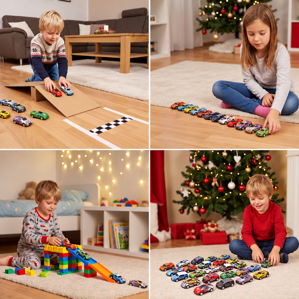 24-Tage-Rennauto-Adventskalender mit Überraschungs-Spielzeugautos