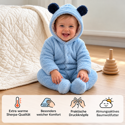 Weicher & kuscheliger Baby-Bären-Overall mit Kapuze