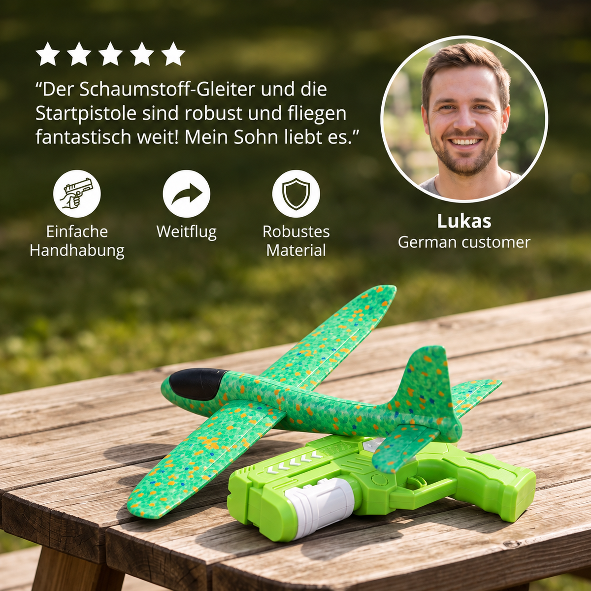 Schaumstoff-Gleiter-Flugzeugstarter-Set