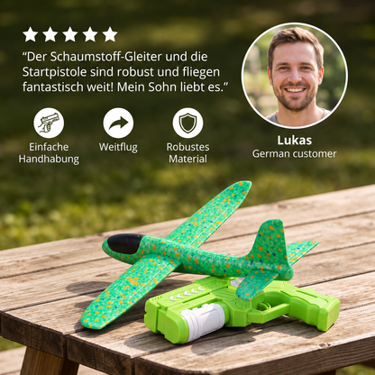 Schaumstoff-Gleiter-Flugzeugstarter-Set