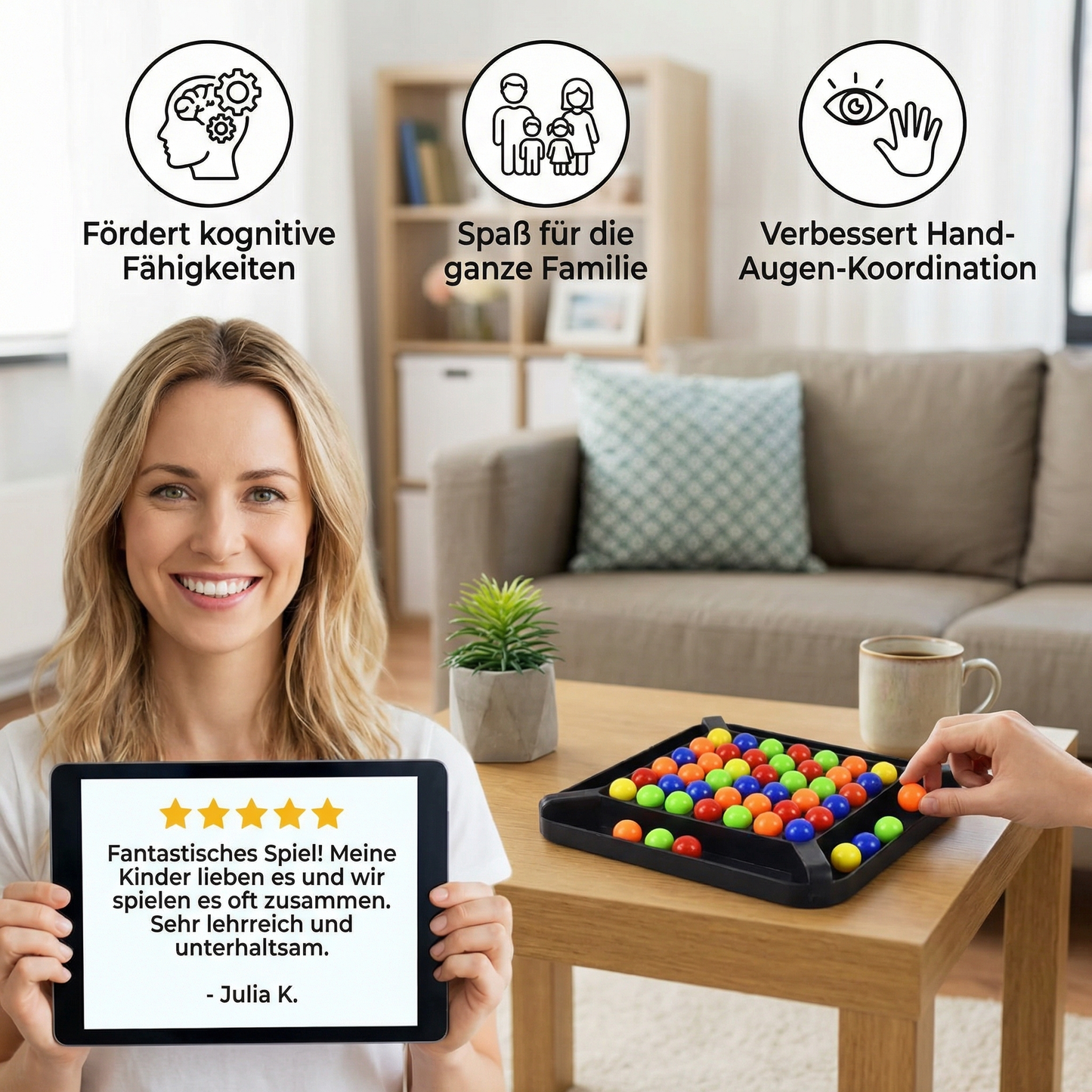 Farben Match Logikspiel – Interaktives Kugel-Denkspiel für Kinder & Erwachsene
