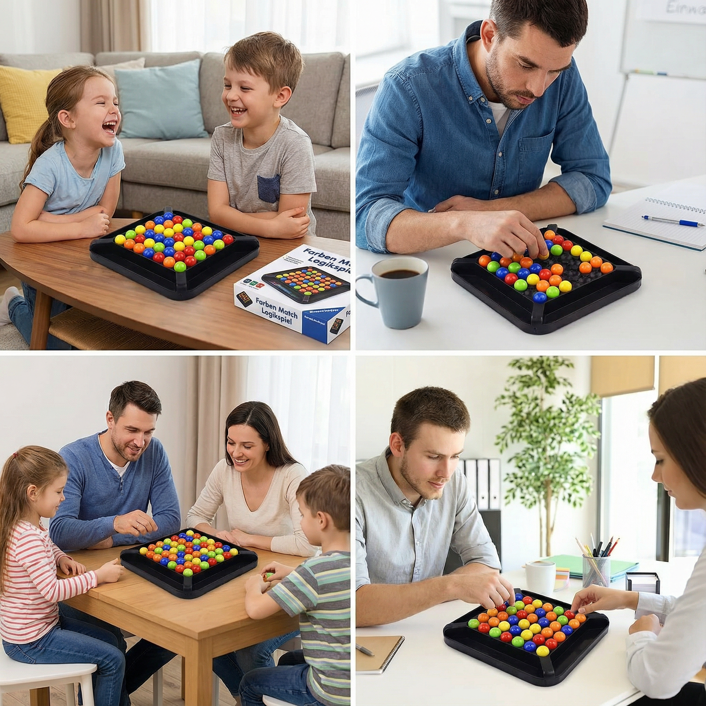 Farben Match Logikspiel – Interaktives Kugel-Denkspiel für Kinder & Erwachsene
