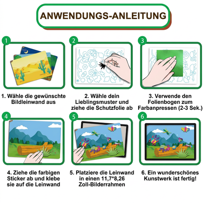 DIY-Folienkunst-Bastelset – Sauberes Tierbasteln für Kinder